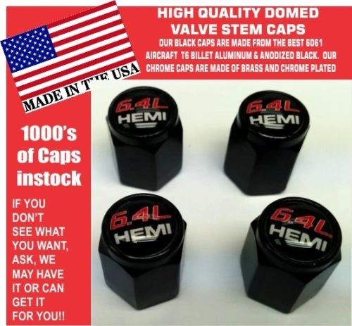 Domed Hemi Hellcat SRT Scat Pack 6.4L Valve Stem Caps Mopar Challenger Charger