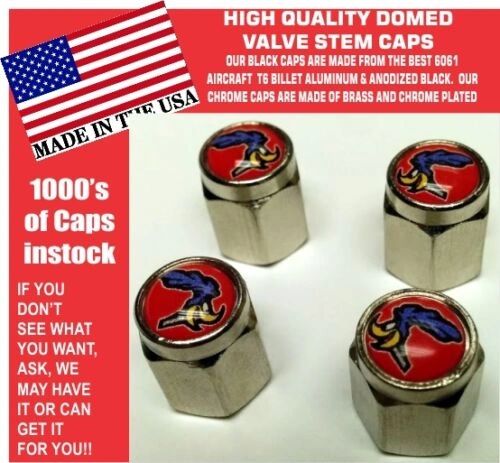 Domed Red Plymouth Road Runner Superbird Super Bird Valve Stem Caps Mopar