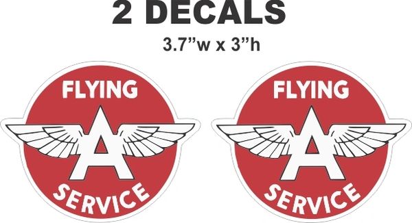 2 Flying A Service Decals Very Nice - Sharp Image