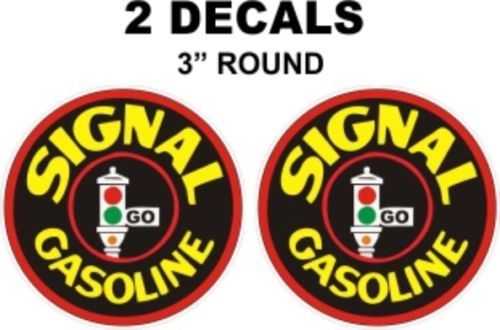 2 Signal Gasoline Decals - Very Nice