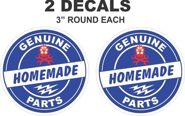 2 Genuine Homemade Parts Decals