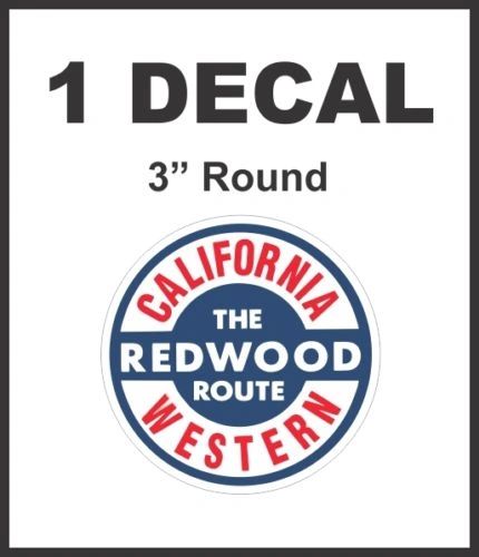 California Western The Redwood Route Railroad Rail Road Lionel Diorama Decal