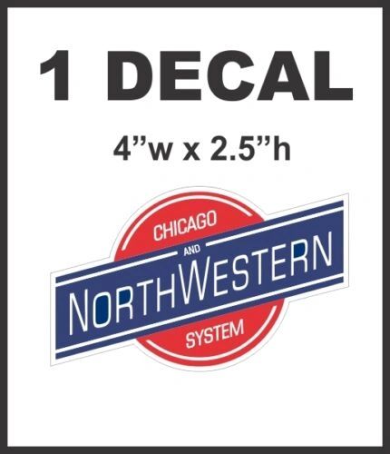 Chicago North Western System Railroad Line Rail Road Decal Diorama Train - Nice