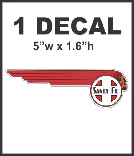 Right Facing SantaFe Santa Fe Chief Railroad Rail Road Decal Diorama Scale No Pixels!