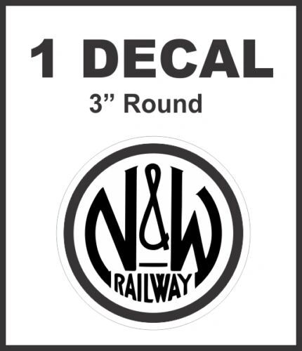 Norfolk and Western Railway RY Railroad Rail Road Decal Lionel Train - Nice