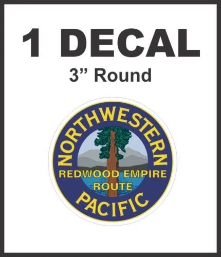 North Western Pacific Redwood Empire Route Railway Railroad Rail Road Decal