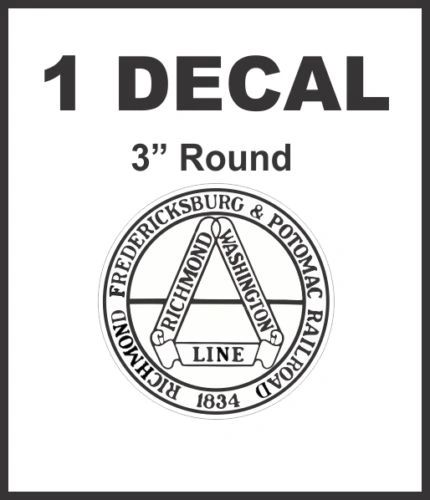 Richmond Fredericksburg & Potomac Railroad Rail Road Decal Lionel Train HO Scale