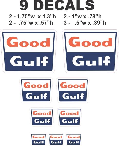 9 Decals Good Gulf