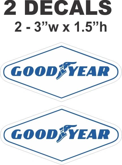 2 Good Year Goodyear Decals