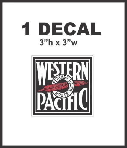 Western Pacific Feather River Route Railroad Rail Road Lines Company Decal NICE