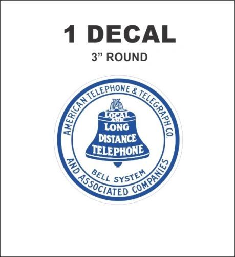 Vintage Style Bell System Telephone Local and Long Distance Decal