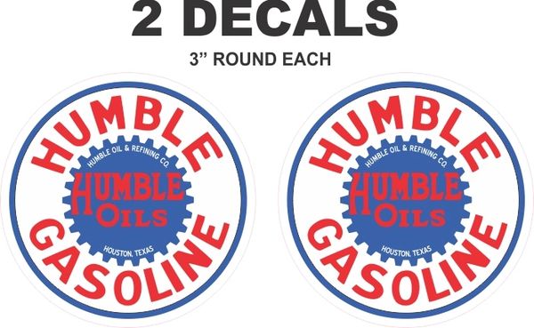 2 Humble Oils / Gasoline Decals