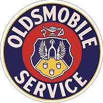 Vintage Style Oldsmobile Service Decal 3 Inches Round