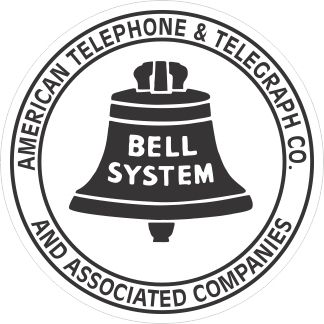 3 Vintage Style 1-3/8" Bell System American Telephone & Telegraph Associated Co. Decal in Black