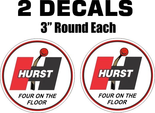 2 Round Hurst Decals