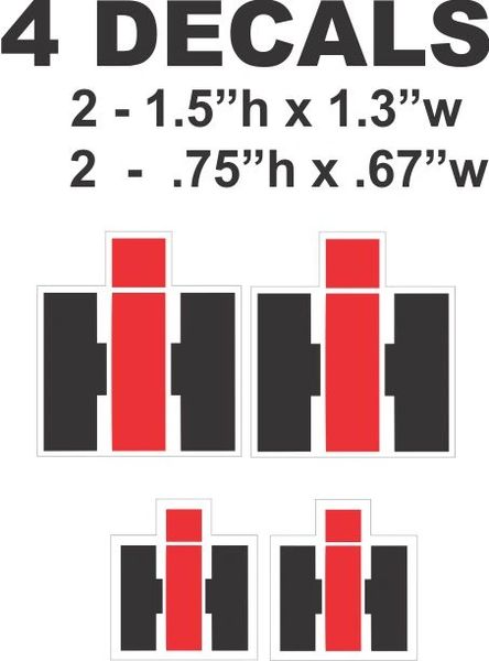 4 International Harvester Decals - Great for Diorama and Scale Models