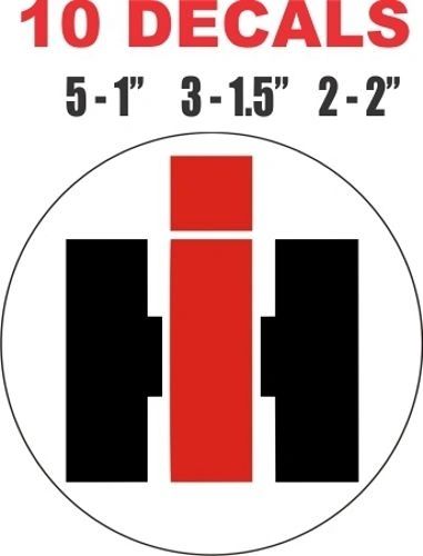 10 Round International Harvester IH Decals