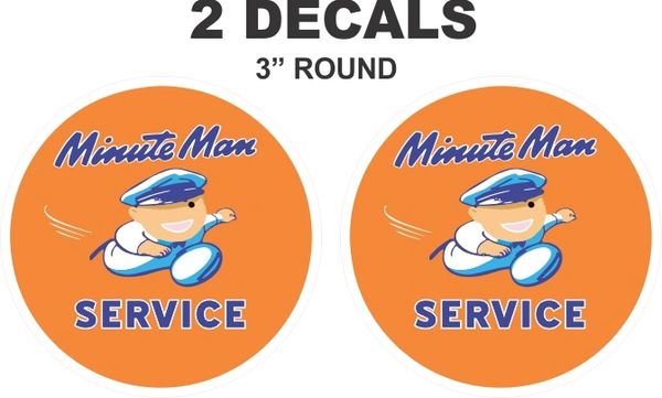 2 Minute Man Service Decals