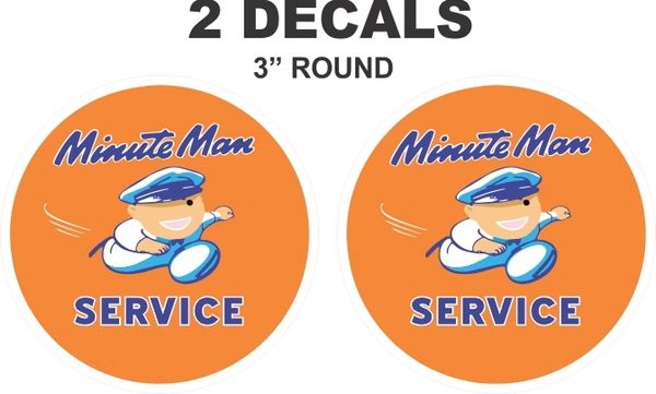 2 Minute Man Service Decals