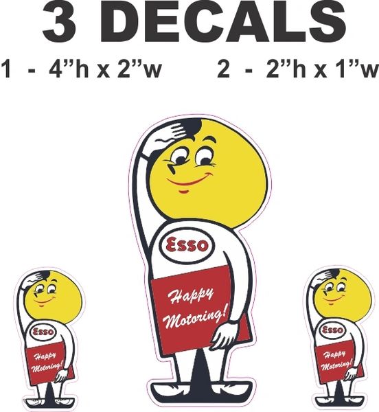 3 Esso Man / Boy Decals