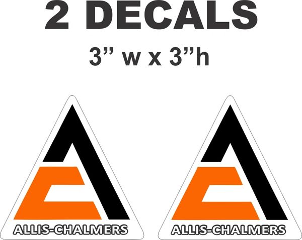 2 Allis Chalmers Triangle Die Cut Decals