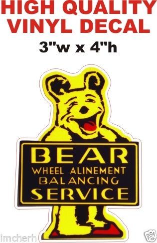 1 Bear Wheel Alignment Decal