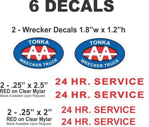 6 Wrecker Truck Decals For Your Tonka Truck Restoration