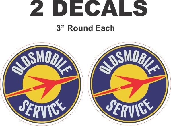 2 Vintage Style Oldsmobile Service Decals - Nice