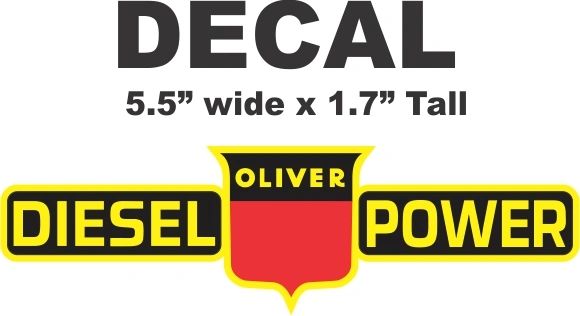 Oliver Diesel Power Tractor Decal