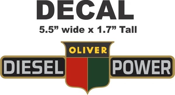 Oliver Diesel Power Decal - Sharp and Vivid colorrs