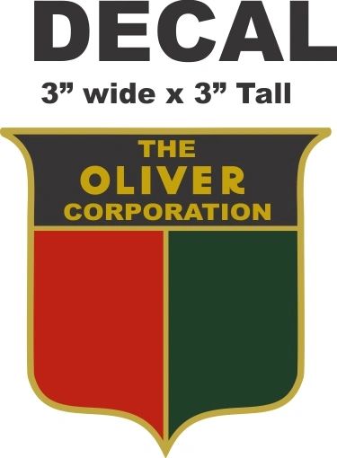 The Oliver Corporation Decal