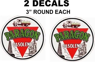 2 Paragon Gasolene Decals