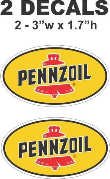 2 Pennzoil Decals