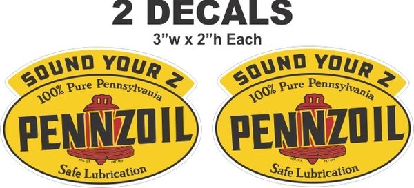 2 Pennzoil Sound Your Z Decals