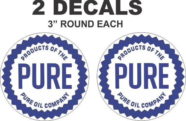 2 Pure Oil Company Decals