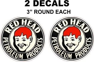 2 Red Head Petroleum Products Decals