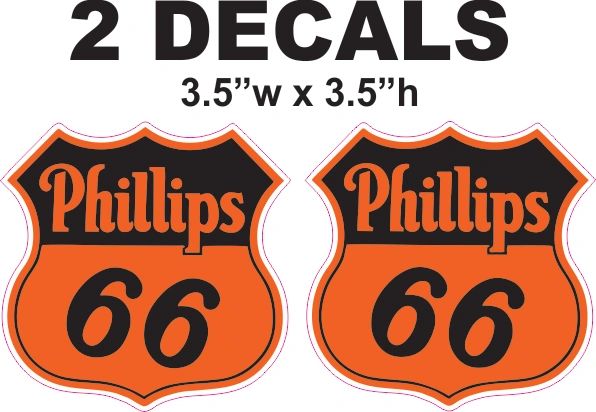 2 Phillips 66 Decals
