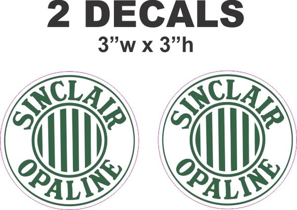 2 Sinclair Opaline Decals