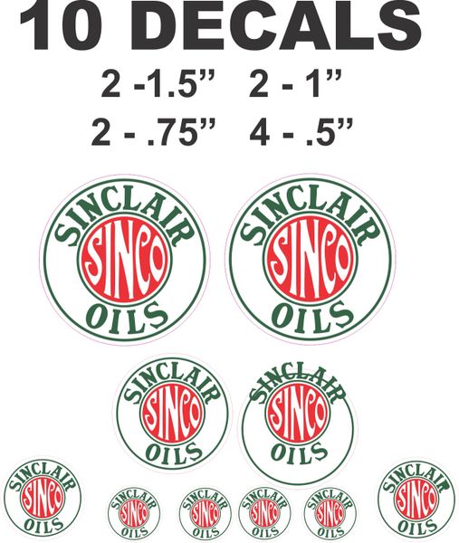 10 Sinclair Sinco Oils Scale Model / Gas-Oils Cans / Dioramas