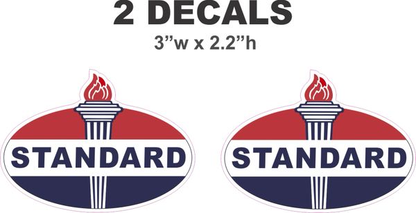 2 Standard Oil Gasoline Decals - Nice