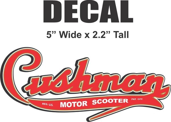 5 Inch Cushman Motor Scooter Decal
