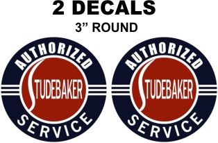 2 Vintage Style Studebaker Authorized Service Decals