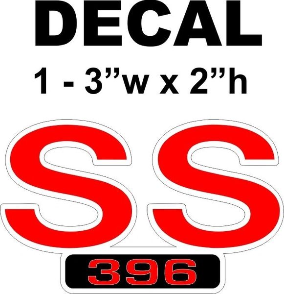 SS 396 Decal