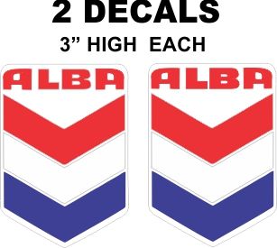 2 Alba Gasoline Oil Decals