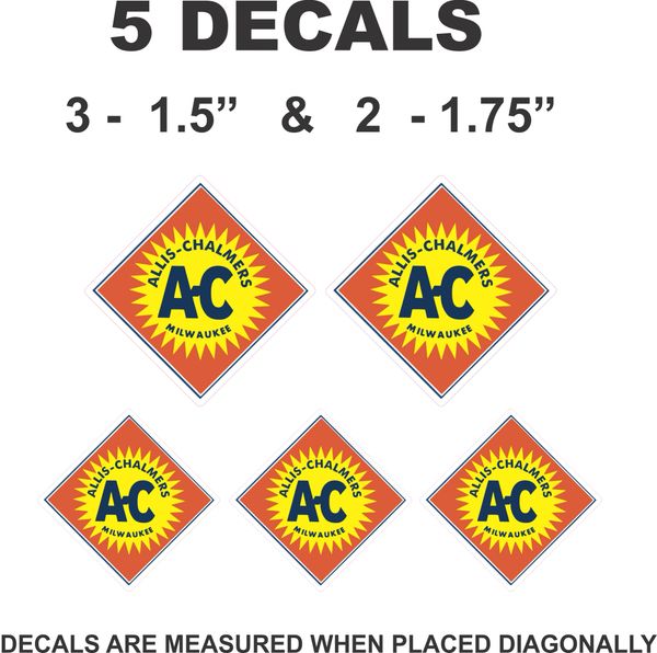 5 Allis Chalmers Decals - Scale Model Decals, Dioramas and More