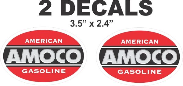 2 Amoco American Gaoline Decals