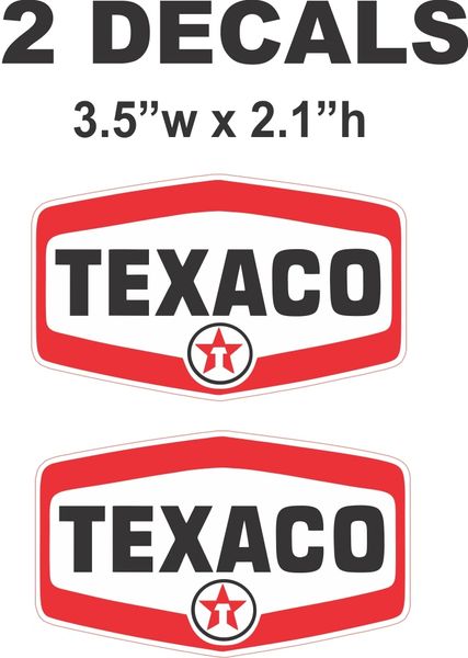 2 Texaco Decals - Nice