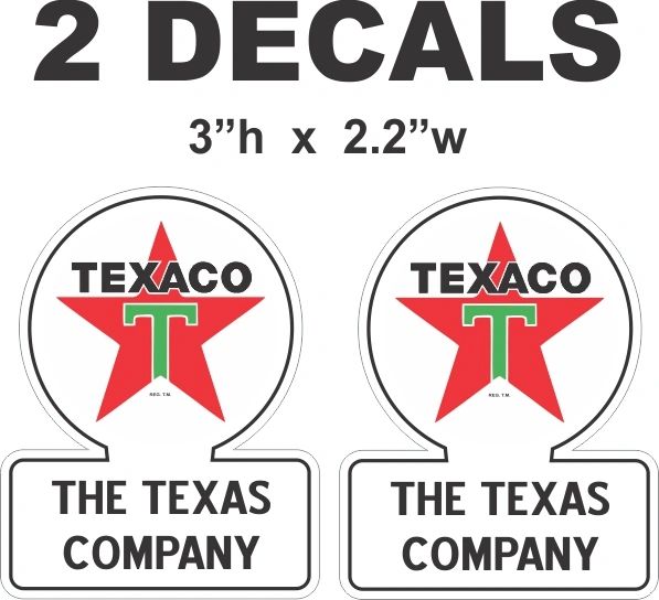 2 Texaco The Texas Company - Very Nice as with all my Decals