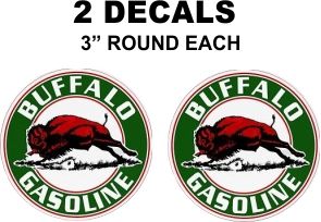 2 Buffalo Gasoline Decals