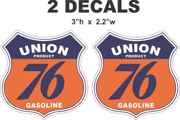 2 Union 76 Decals